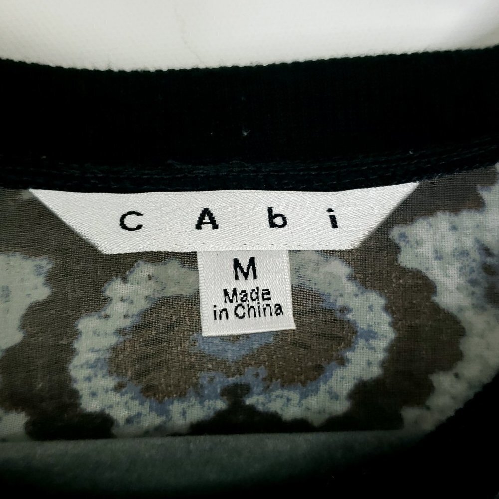 Cabi "Dressed Up Sweatshirt" Sheer Python Size M - image 7
